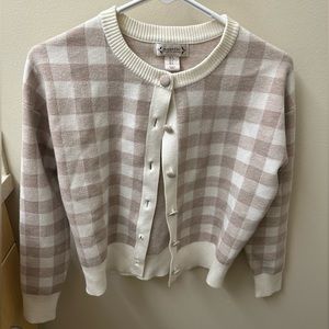 Nanette Lepore cardigan, Size:S, color: pink and white